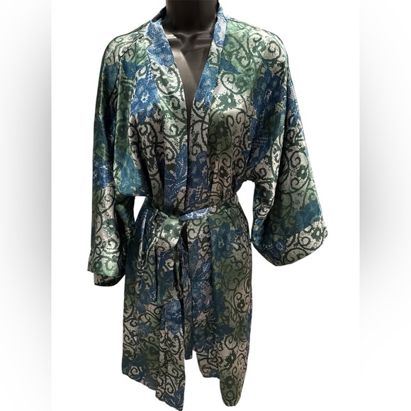 Delicates open front, tie waist robe - Picture 1 of 4